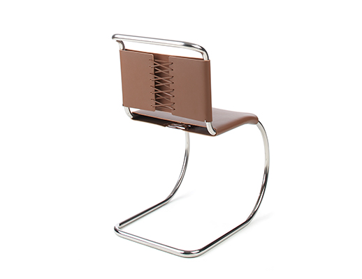 Armless MR Chair in light brown cowhide